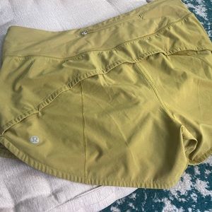 VGUC Lululemon Shorts. Size 8.  Cool green color.